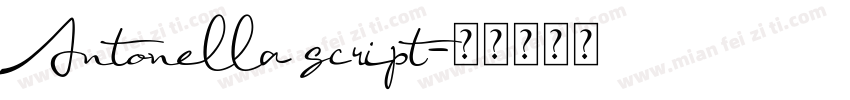 Antonella script字体转换